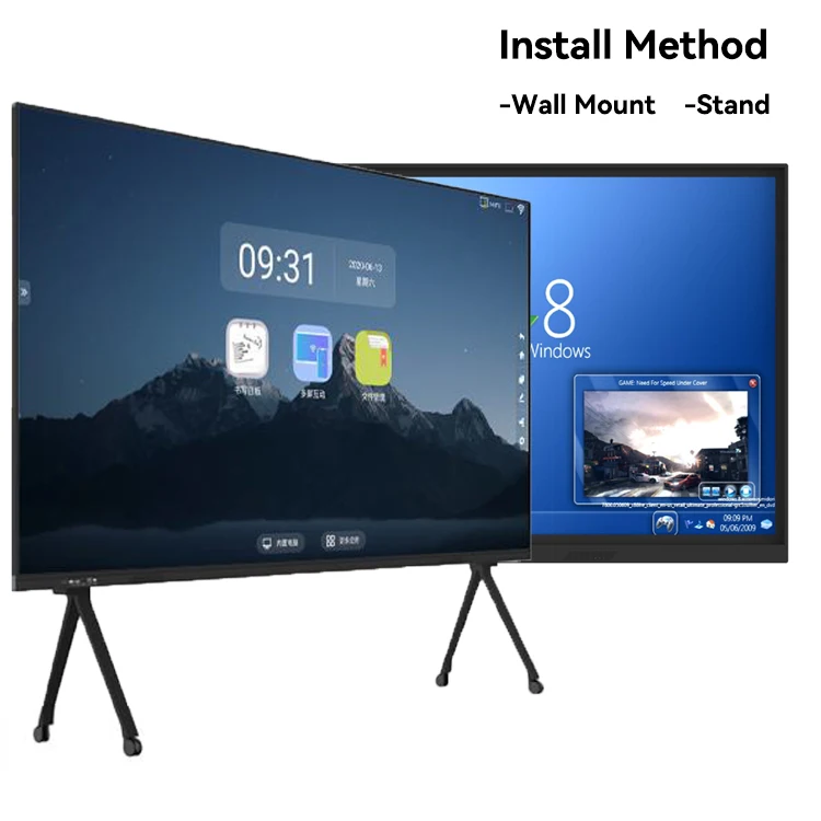 75 inch finger multi touch screen smart LCD display meeting room electronic digital interactive smart white board
