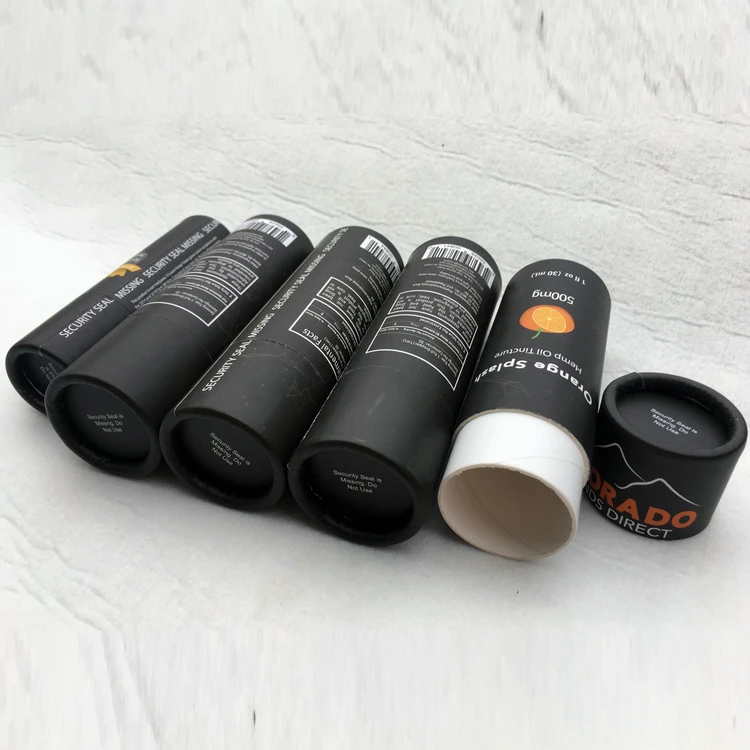 Роскошный подарок круглая черная картонная роликовая бумажная трубка упаковка духов