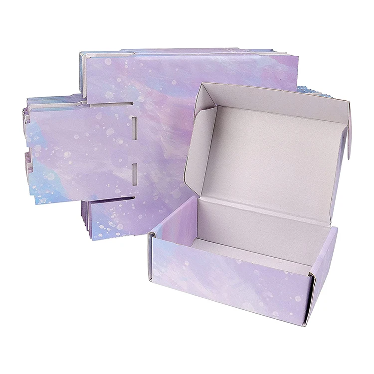 Promotional product flat pack kraft custom corrugated cardboard mailer shipping box