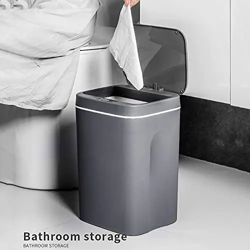 14L Slim smart sensor trash can electric automatic plastic garbage bin office kitchen home rubbish dustbin