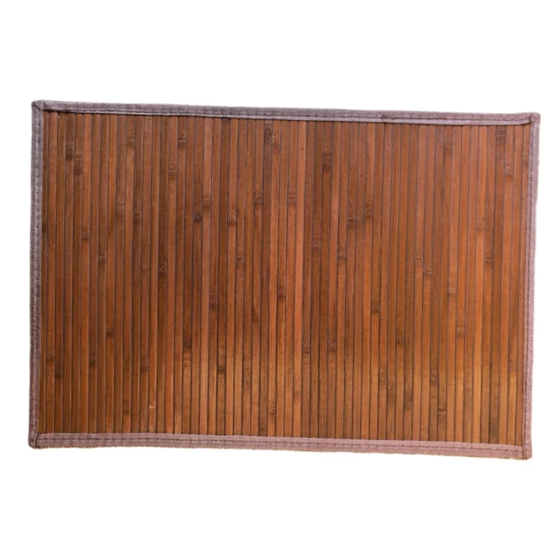 Hot selling art decor style glossy light colored home kitchen used bamboo meal mat