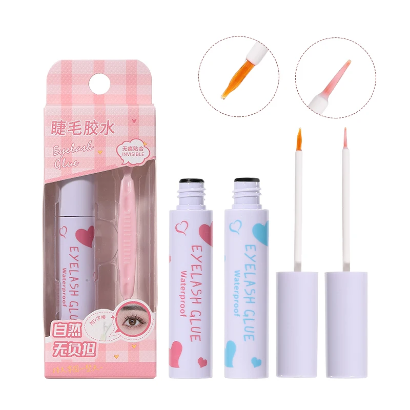 LMLTOP Strip Lash Glue 2 pcs Professional fast dry Waterproof Strong DIY False Eyelash Glue kit sticky Lash Adhesive Glue SY036