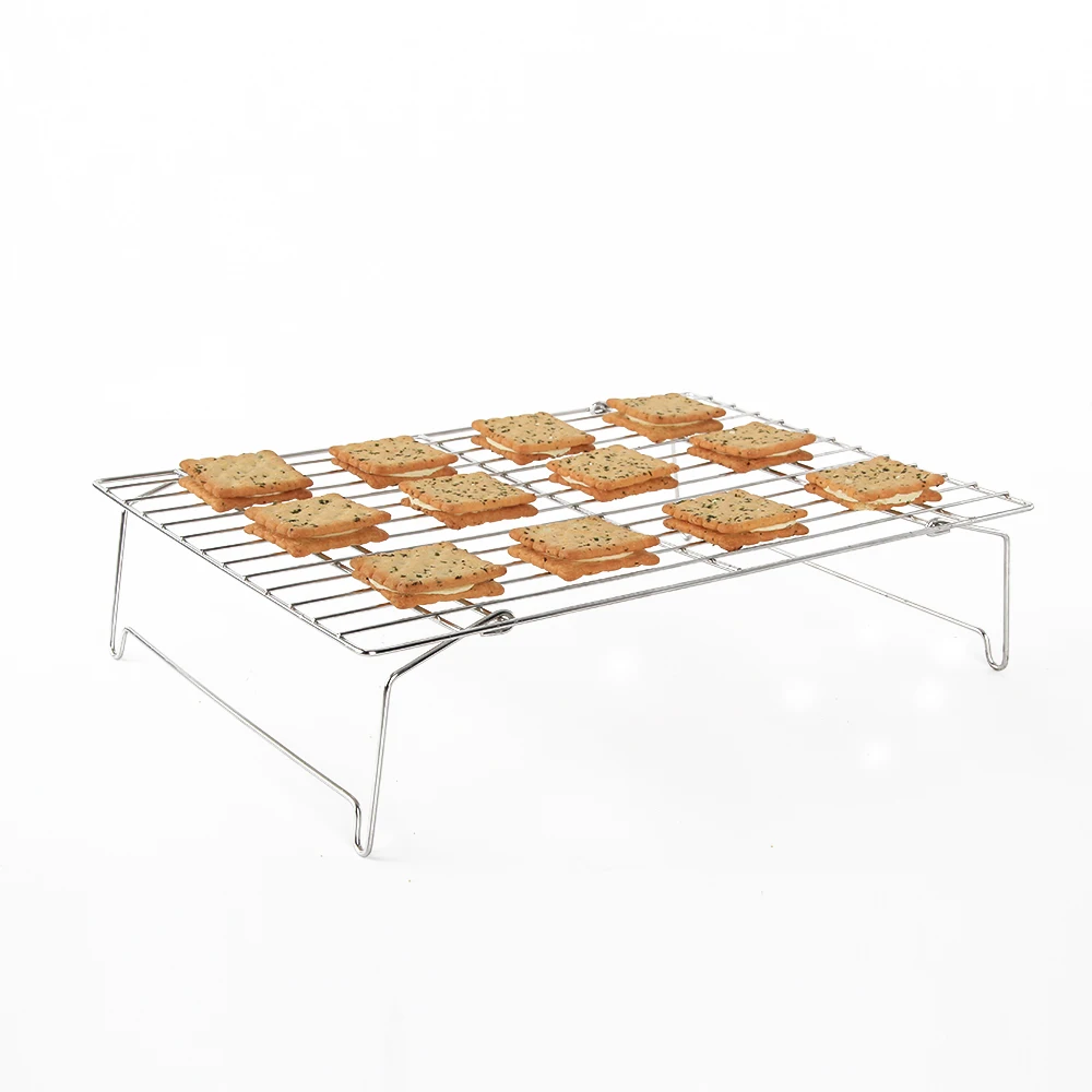 2-Wire Iron Rack Shelves for Home Use Standing Units Laundry Bathroom Kitchen Pantry Closet Roasting Baking Cake Bread Loaf Pans