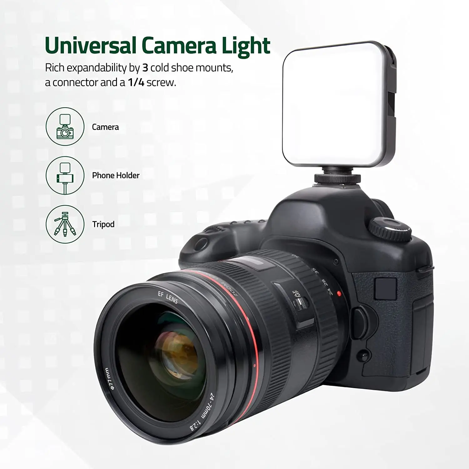 WONEW 3000-6000K Rechargeable 4' LED Video Conference Photography Panel Light Kit with Clip 100 Lamp Beads for PC/Phone Camera