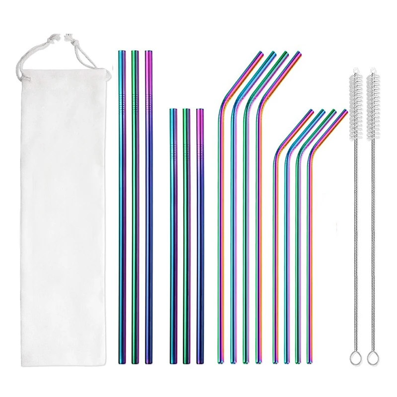 Food Grade Biodegradable Reusable Drinking Straw Metal Stainless Steel Straw