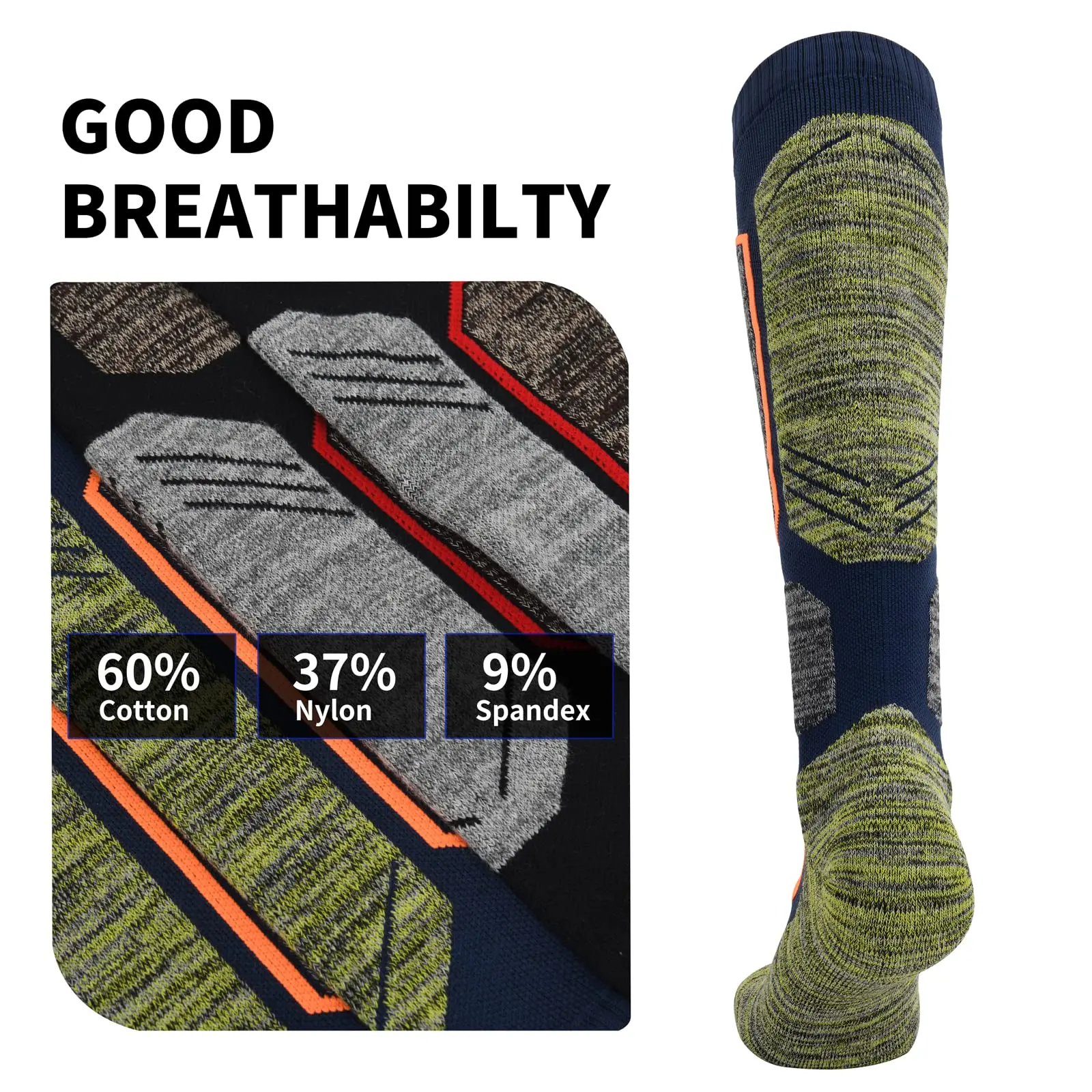 Knee High Socks for Men Women Unisex thermal Snow Skiing Snowboard Socks