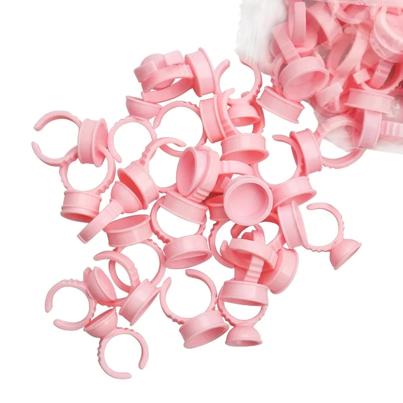 Wholesale 100pcs Disposable Plastic Glue Ring For Eyelash Extensions