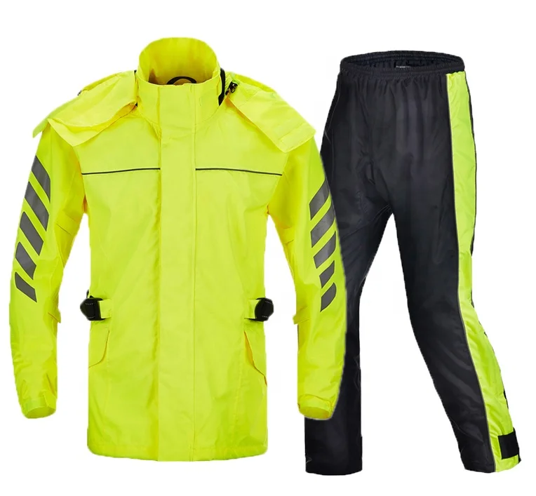 Bespoke Club Wear Food Delivery Man Raincoat Rain Pants  Waterproof 15000MM  Motorcycle Jackets