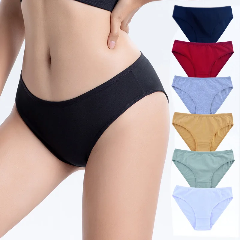 Ladies Sexy High Waist One Piece Cotton Briefs Large XL Size Seamless Triangle Female Underwear for Europe and US for Yoga