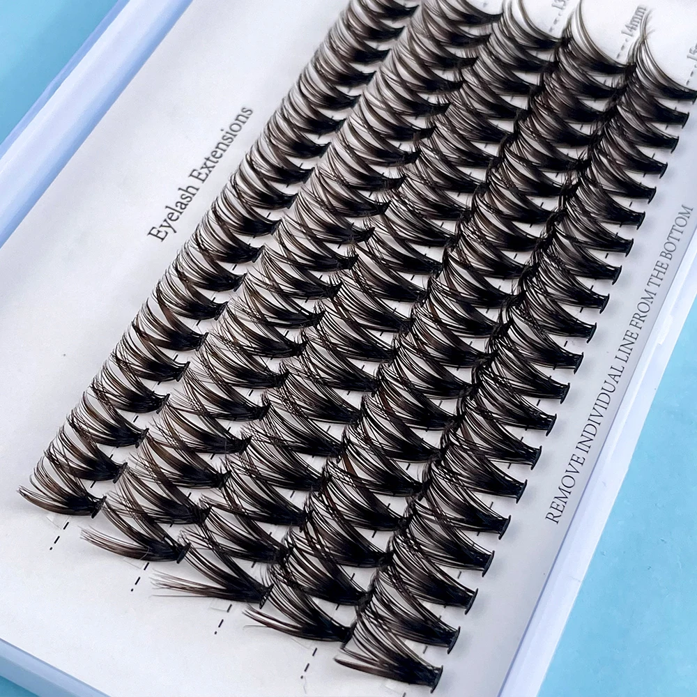 Diy Single Korean Lash Extensions Pre-Cut Segments Lashes Hand Made Natural 3D Accept Customized Oem Odm Segmented Eyelashes