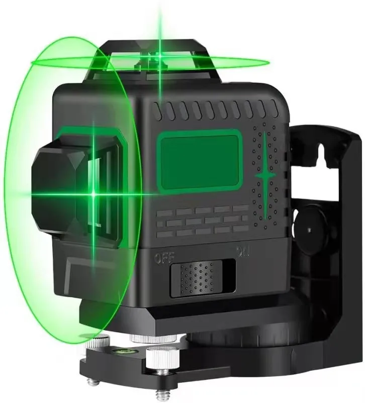 3D Mini 360 Rotating Green 12 Lines Automatic Leveling Laser Level
