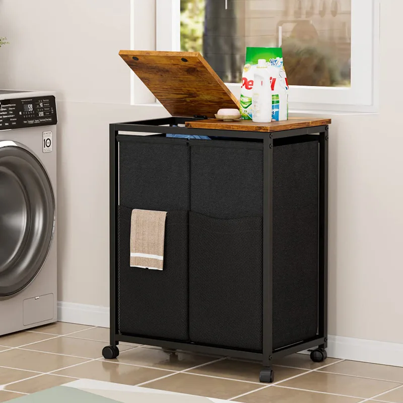 Wholesale Laundry Hamper Sorter on Wheels Laundry Basket Rolling Cart With Wheels for Dirty Clothes Storage Organizer