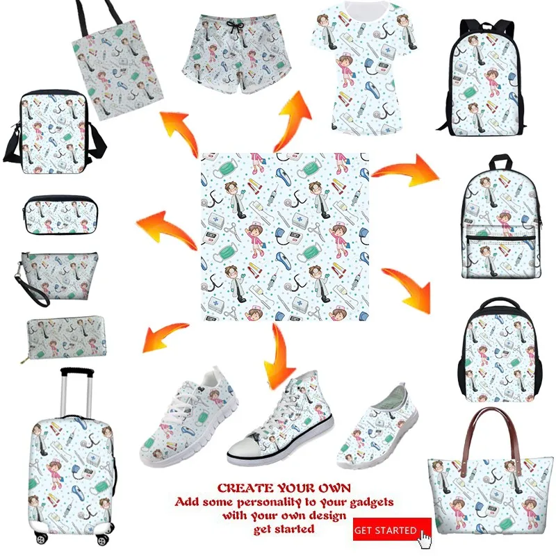 The Galaxy horse print fabric backpack for boys child school bag Lunch Box and Pencil case school bag set for kids Wholesale