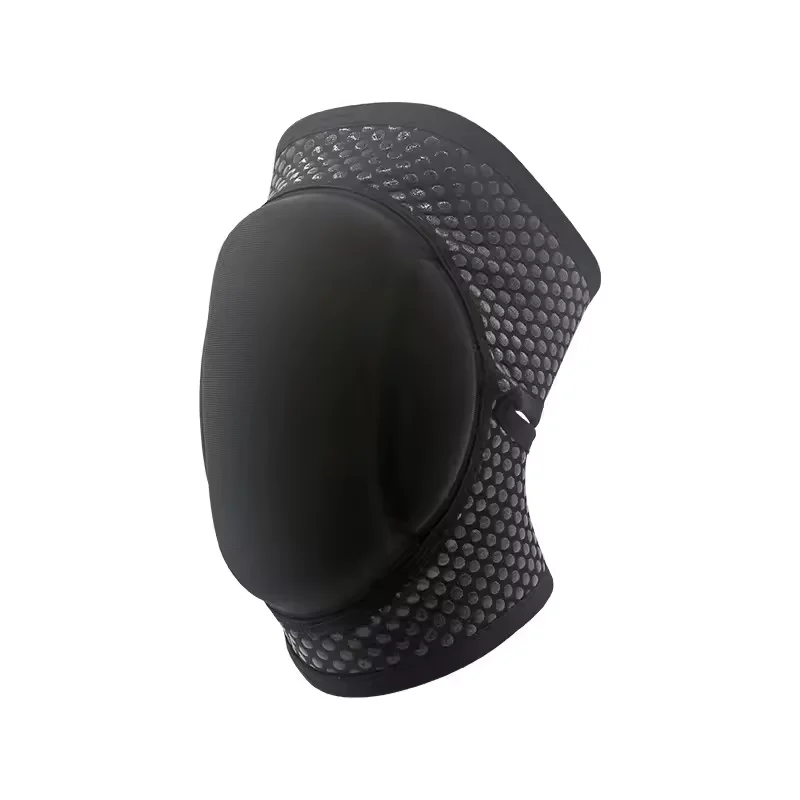 Thick Sponge Non-slip Beige/Black Pole Dance  Grip Sticky Silicone Knee Pads Compression Opening Design Dancing Sponge Knee Pads