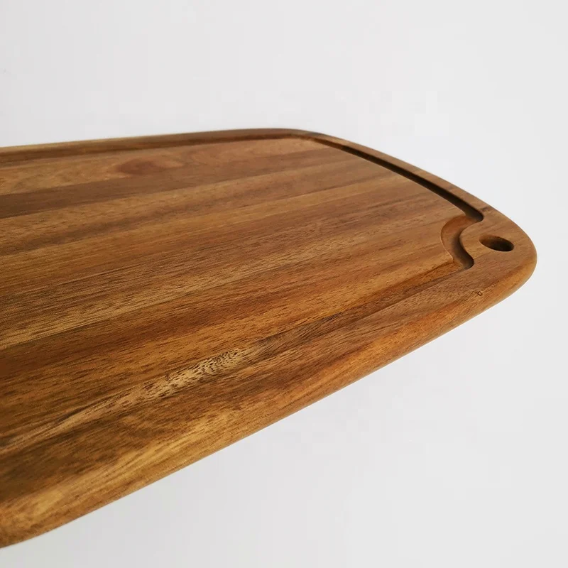 Wholesale Kitchen Thick Large Bulk Blank Square Personalized Custom Acacia Wood Bamboo Walnut Cutting Board With Juice Groove