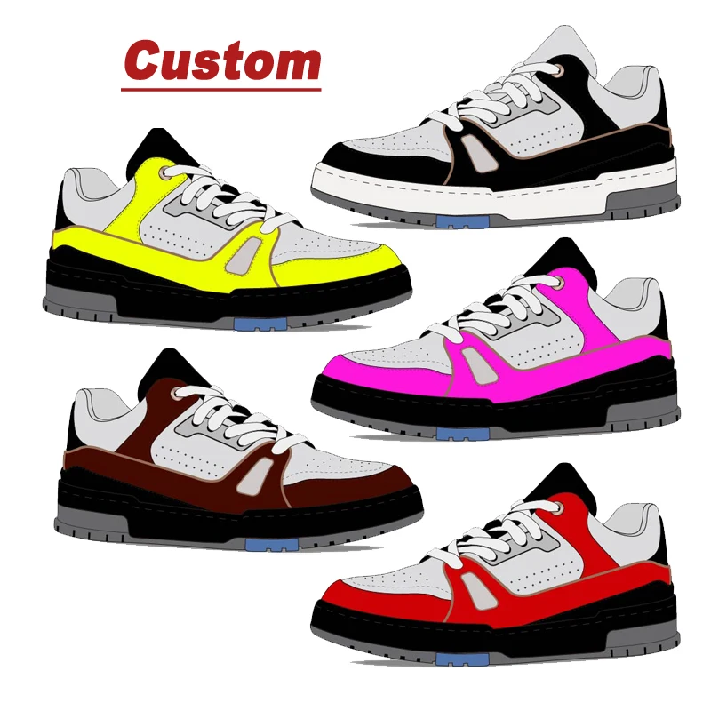 Fully Custom Sneakers Brand Customized LOGO Shoes Men Fashion Casual Platform Walking Running Style Shoes