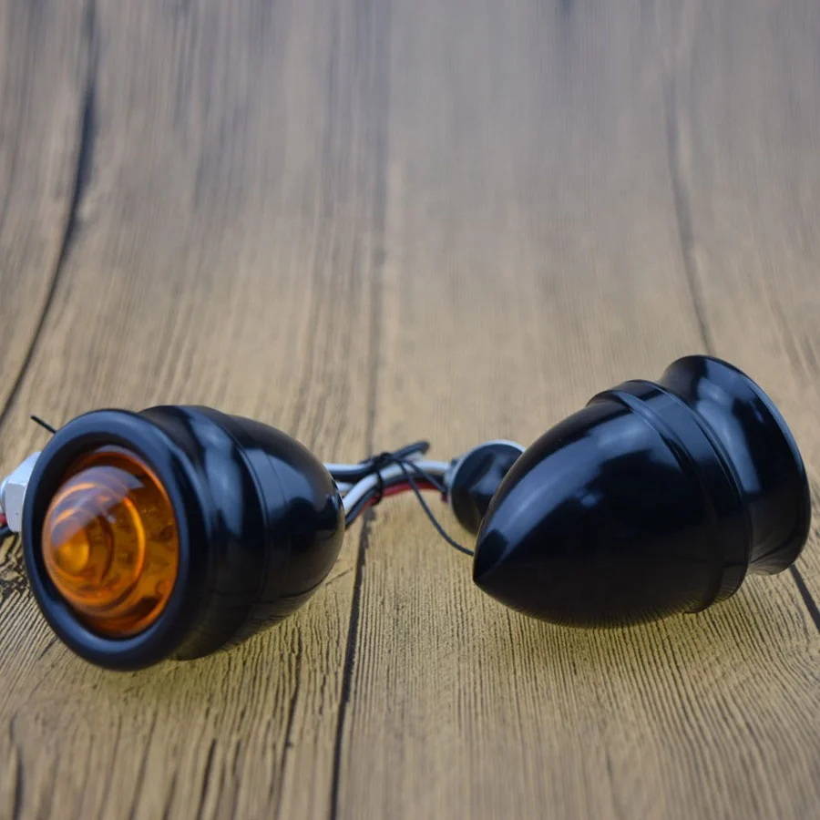Motorcycle LED Indicator Harley Motorcycle Turn Signals Cafe Racer Flasher Blinkers Custom Vintage Indicators