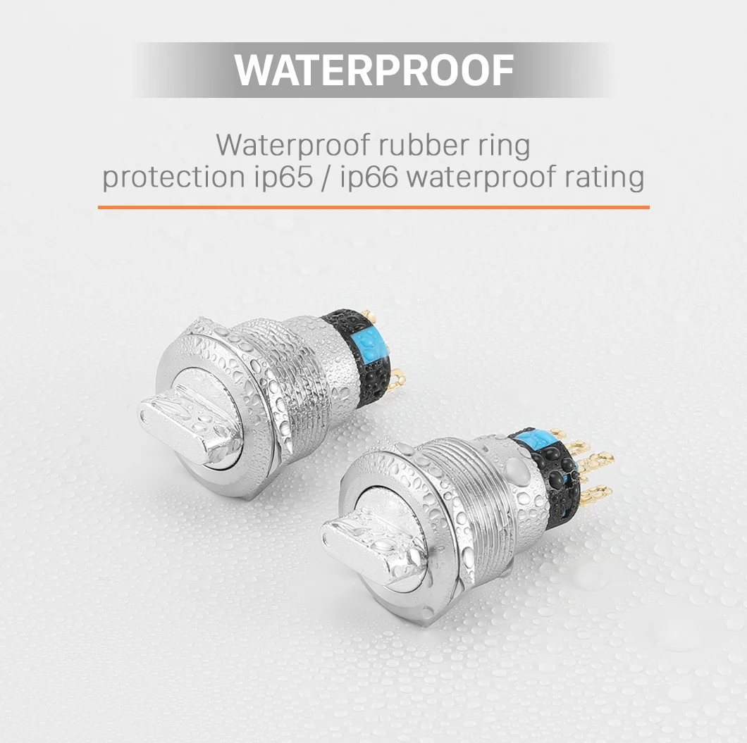 19mm/22mm electrical knob button switch start latching Beauty equipment metal rotary switches