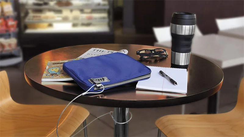 Money Bag with Lock Water-Resistant Combination Locking Pouch Storage Bag for Beach Bank or Travel