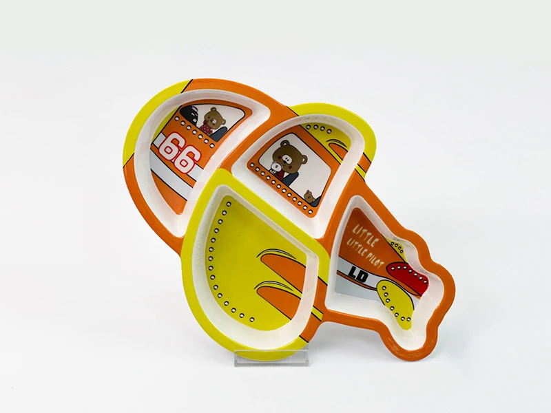 Good service kids melamine diner plates print melamine plates