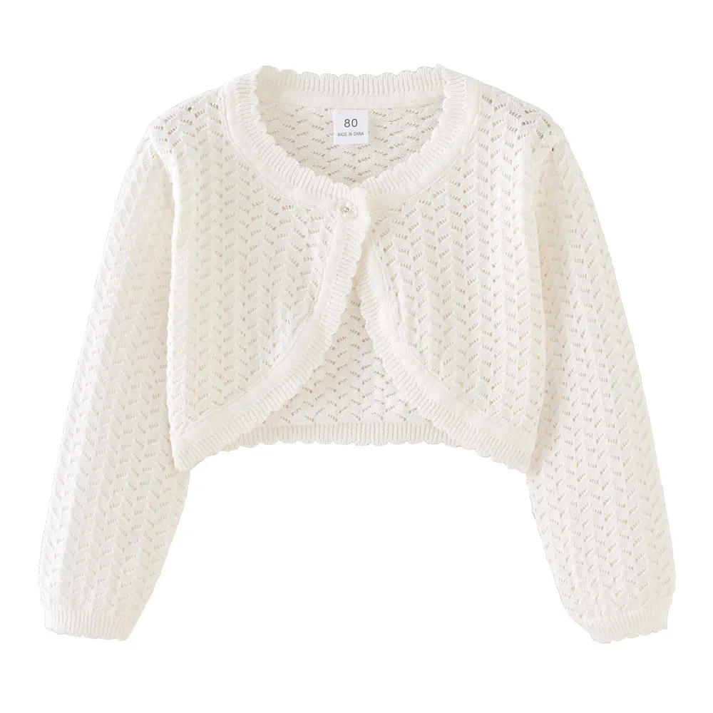 bu flower girl  yellow pink white cotton  cardigan kid cozy thermal wedding party  cloak  bridal shawl bolero sweater