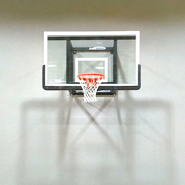 Заводская поставка регулируемая высота официальный размер панели настенный стеклянный баскетбольный обруч с отрывом