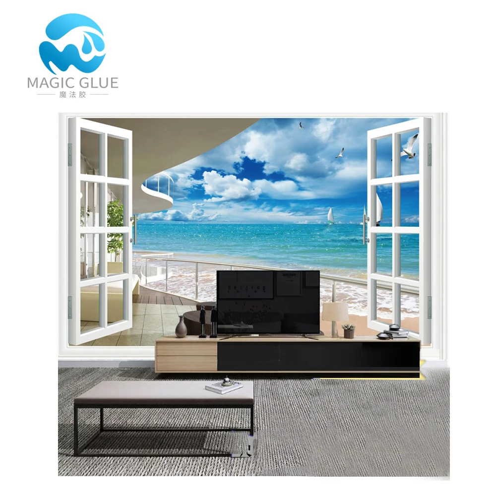 Custom Print High Quality 3D Paper Sticker Self-leveling AB Epoxy Paint for Floor Adhesive