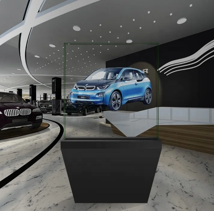 100cm Wifi 3D Hologram Fan with 4 Blades Windows APP Phones Supported Holographic Advertising Display 3D LED Fan