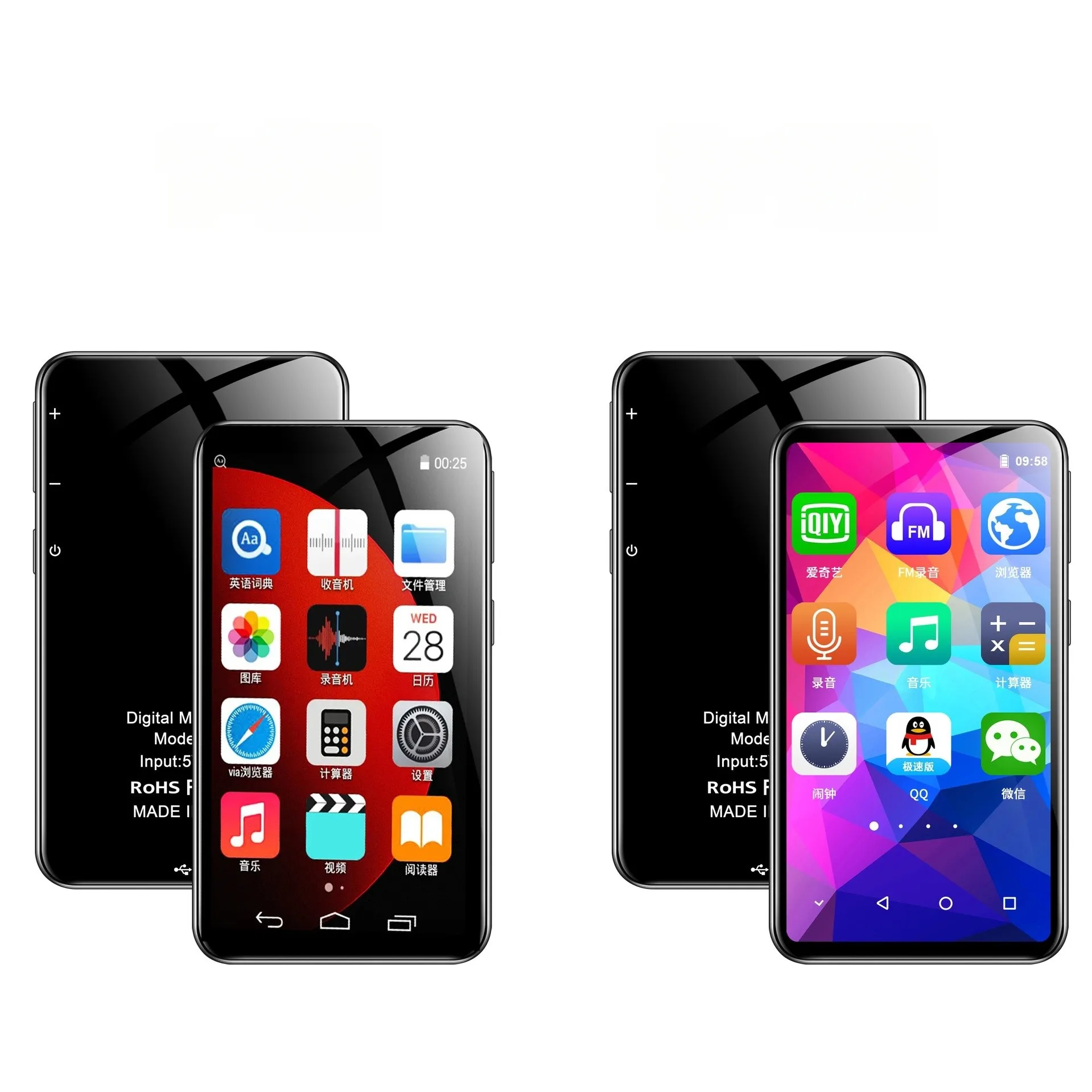 4 0 дюймов Wi-Fi mp4 Bluetooth полный сенсорный экран Android плеер mp3 lossless