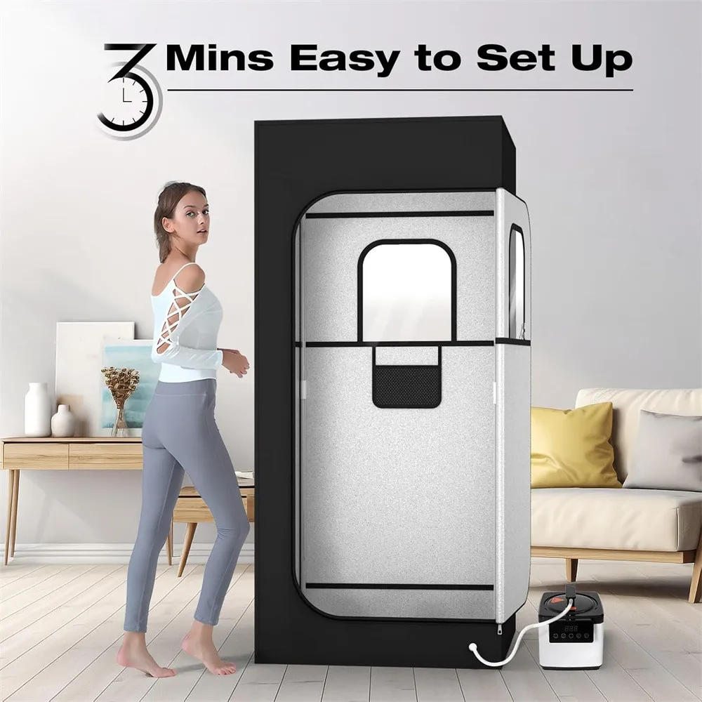 Portable Sauna Box Machine One Person Steam Sauna Room Weight Loss Detox Relieve Stress Portable Personal Sauna Tent