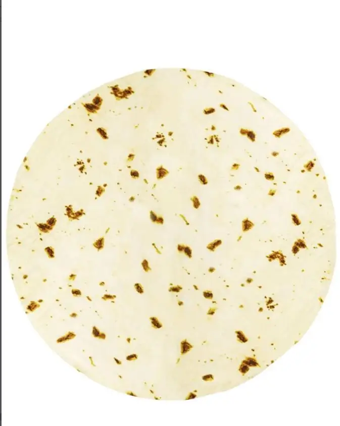 Amazon popular microfiber super soft burrito tortilla round pizza blanket Giant Pizza Throw Blanket