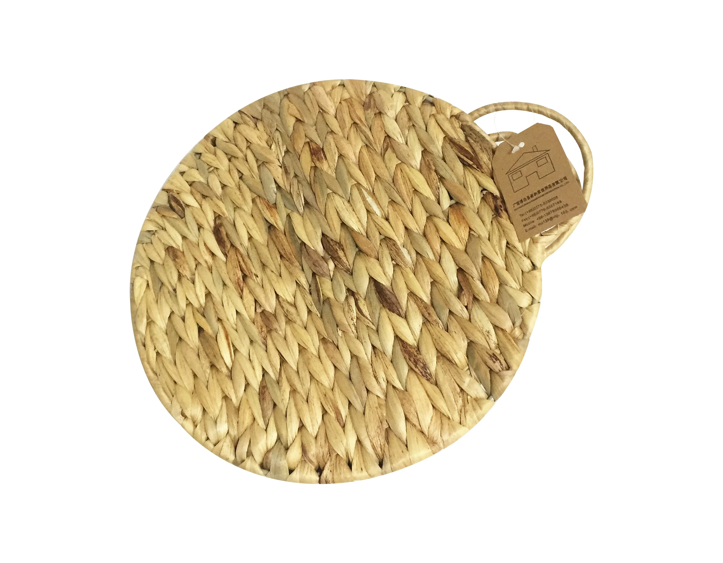 XH set of 2 handmade woven hanging wall decor natural water hyacinth basket set