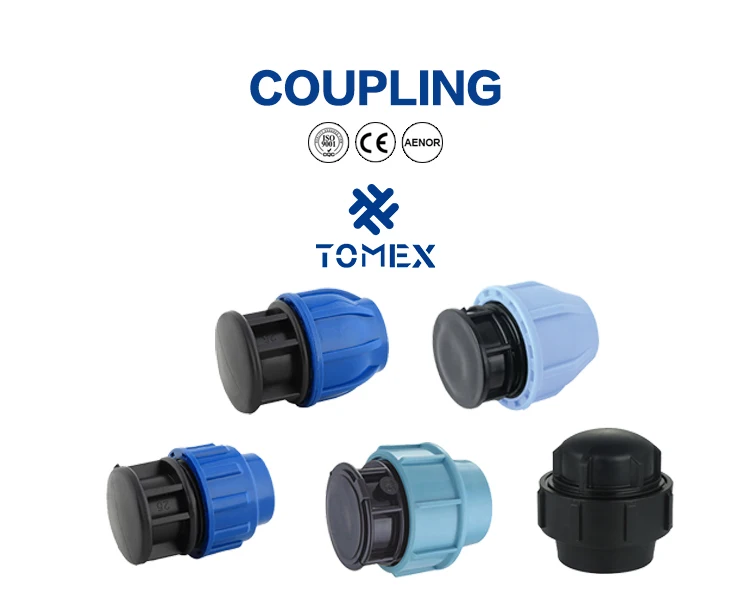 Wathet Blue TEE pp  pe compression hdpe pipe fittings irrigation for water supply