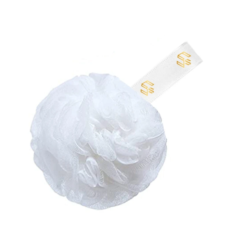 4pcs 60g White Soft Bath Bubble Flower Lofah Body Scrub PE Mesh Puff Shower Sponge Loofah Brush Bouquet Exfoliating Bath Sponge