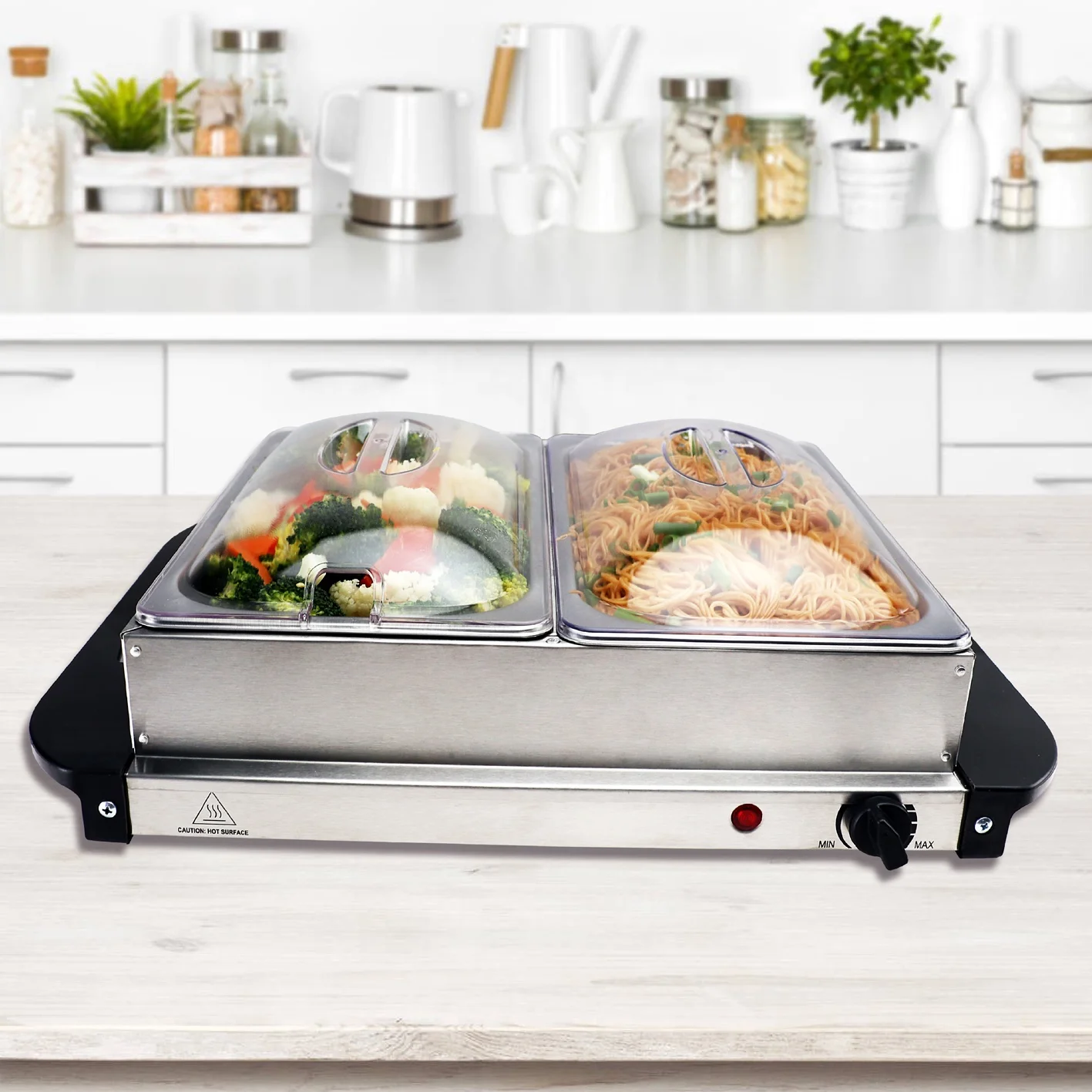 Chaffing dish buffet electric food warmer stainless steel  warmer heater table