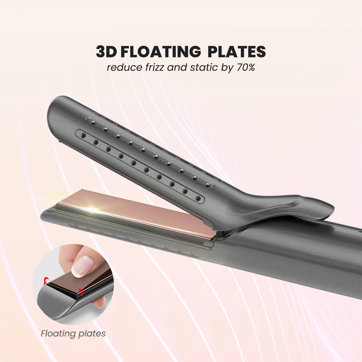 Hot Selling PTC Fast Heater 2 in 1 Hair Straightener and Curler for Women Automatic Curl Function Cool Air Hair Irons