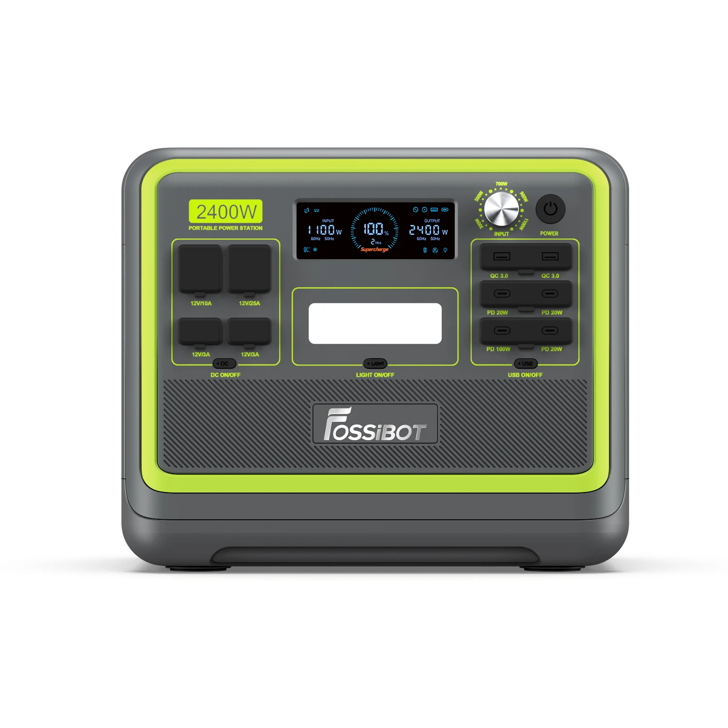 Fossibot F2400 Portable Power Station LiFePO4 640000mAh Battery Portable Power Station System 2400W Power Bnak Station