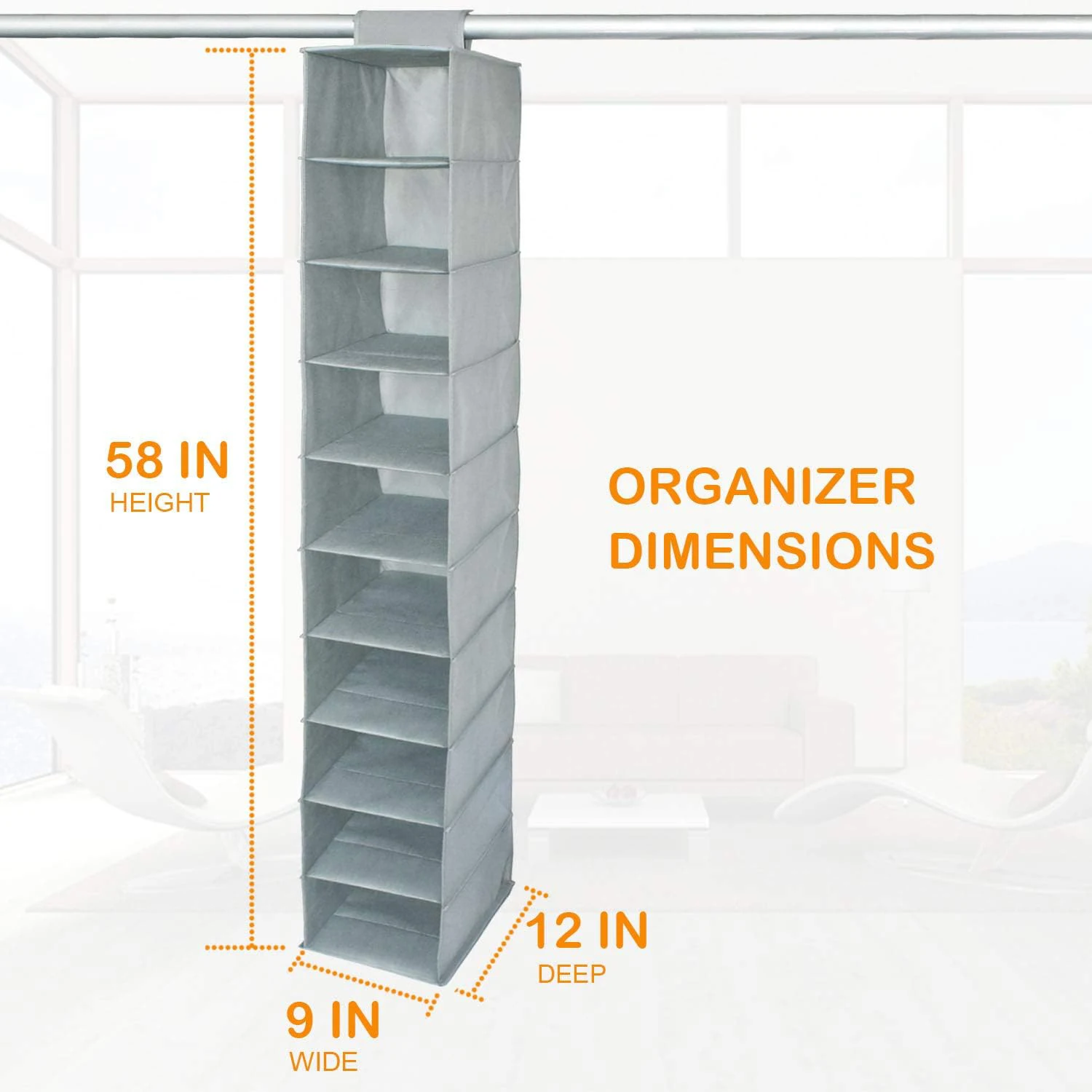 GuangZhou Factory Wholesale Hanging Closet Storage Organizers 10 Shelf Organizer For baseball Hat