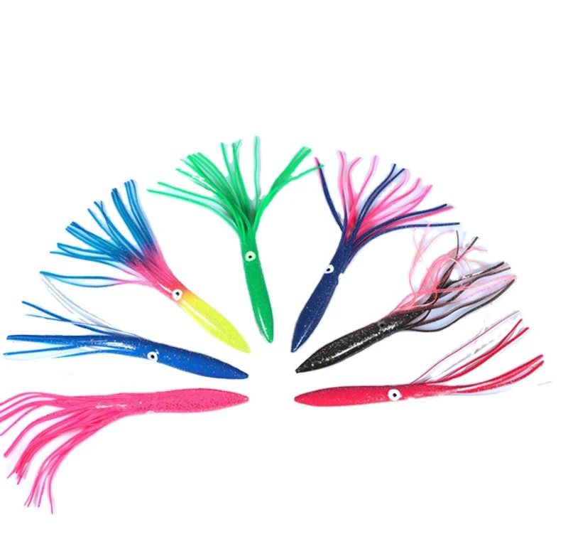 30cm colorful rubber squid skirts octopus soft fishing lures octopus skirt lures fishing lure octopus