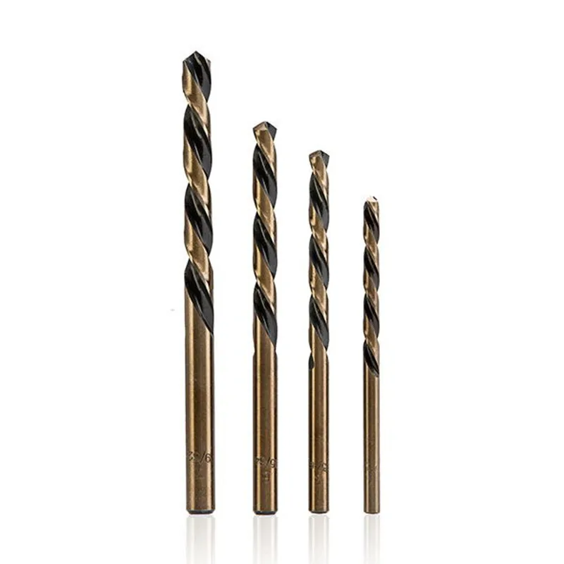 black & amber color HSS twist drill bits