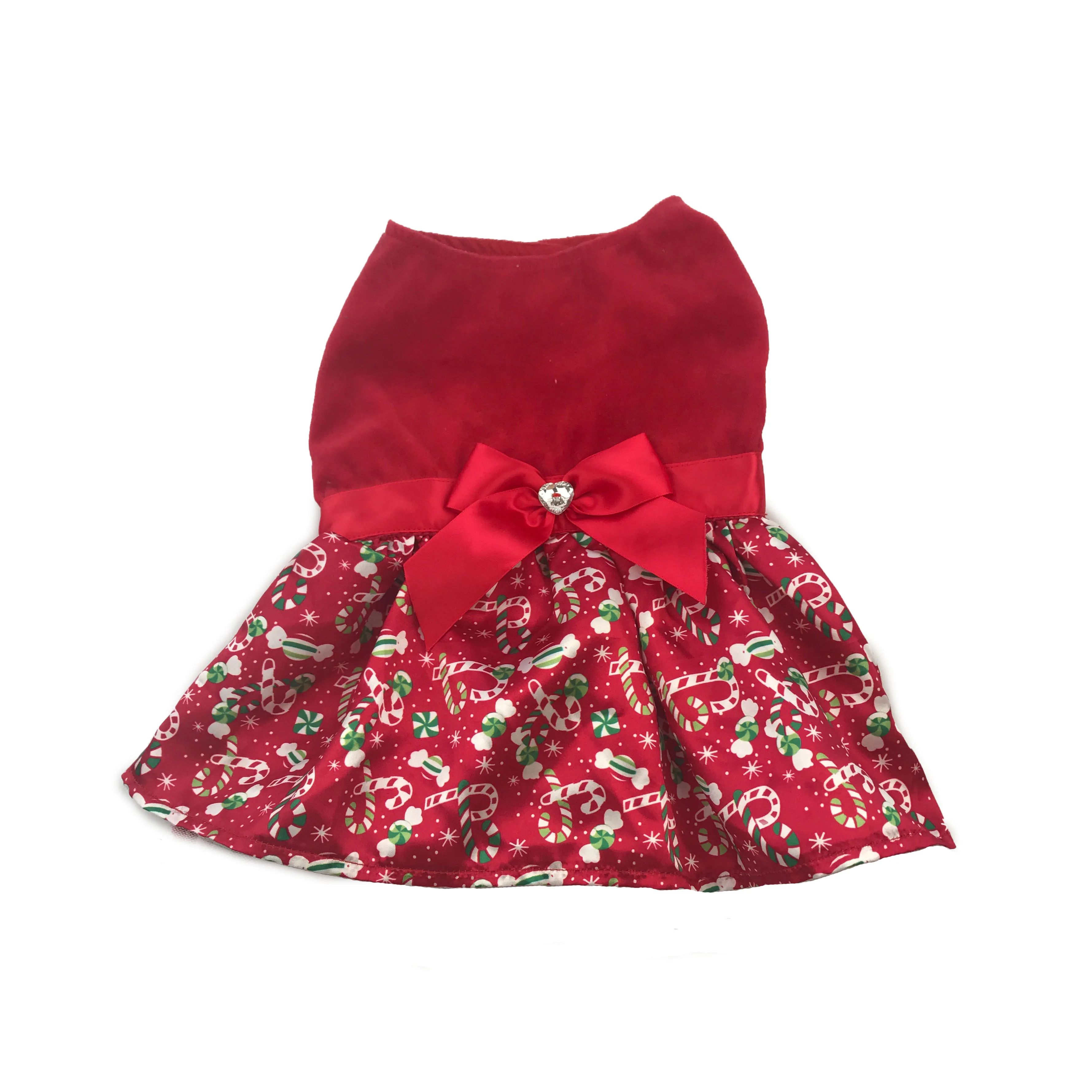 
Wholesale Fancy Christmas Pet Clothing Distributors Fabric For Dog Clothes 