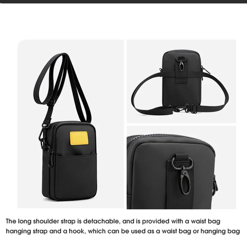Mini Crossbody Bag Small Shoulder Bag Travel Wallet Passport Holder Messenger Neck Pouch Bag unisex With Headphone Jack