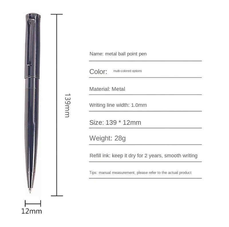 penna 1.0mm manufacture high quality elegant gift pen advertising customized logo twist matte black metal ballpoint pen