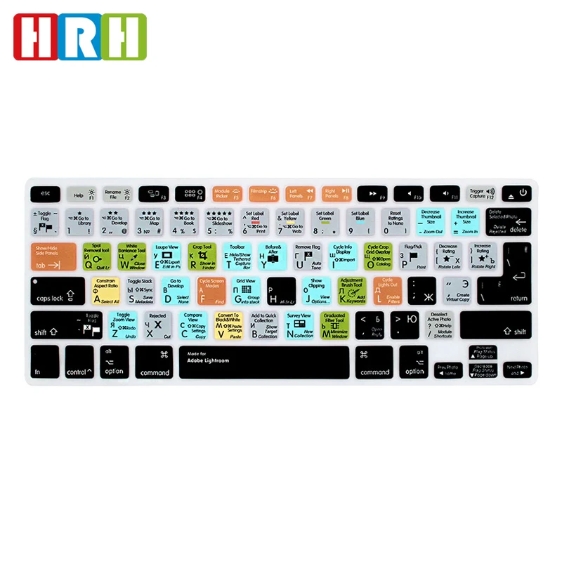 Русские горячие клавиши горячая клавиатура защитная для Macbook Retina 13 15 Air A1466 функция клавиша