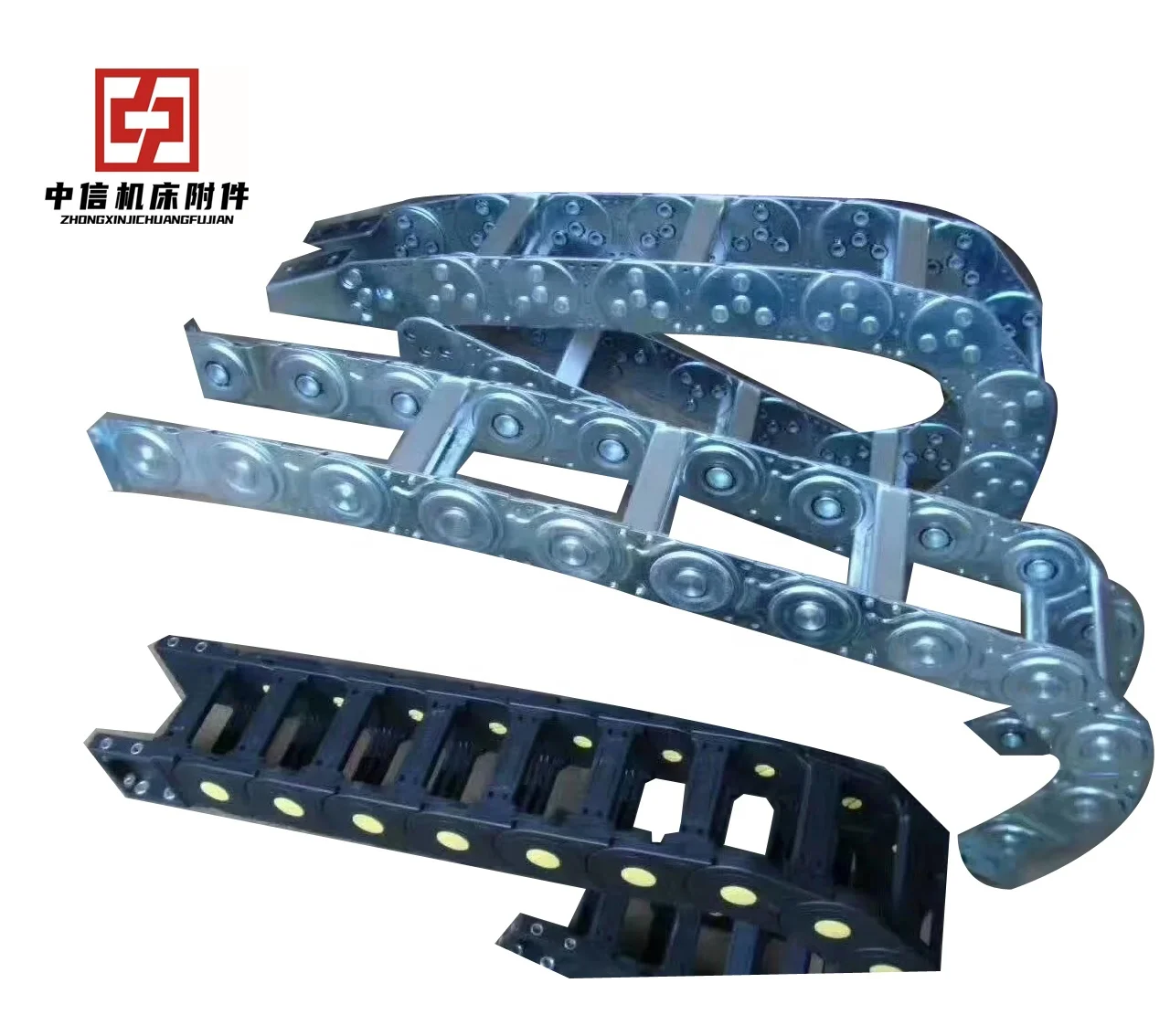 Manufacturer Wholesale Black Plastic Cable Carrier Drag Chain  reinforced nylon drag chain