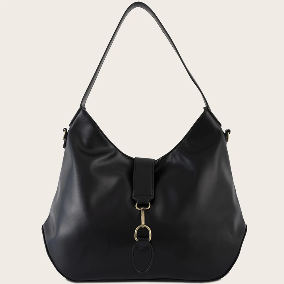 Hot sale Hasp PU leather bucket bottom bag women vintage brown handbag / purse