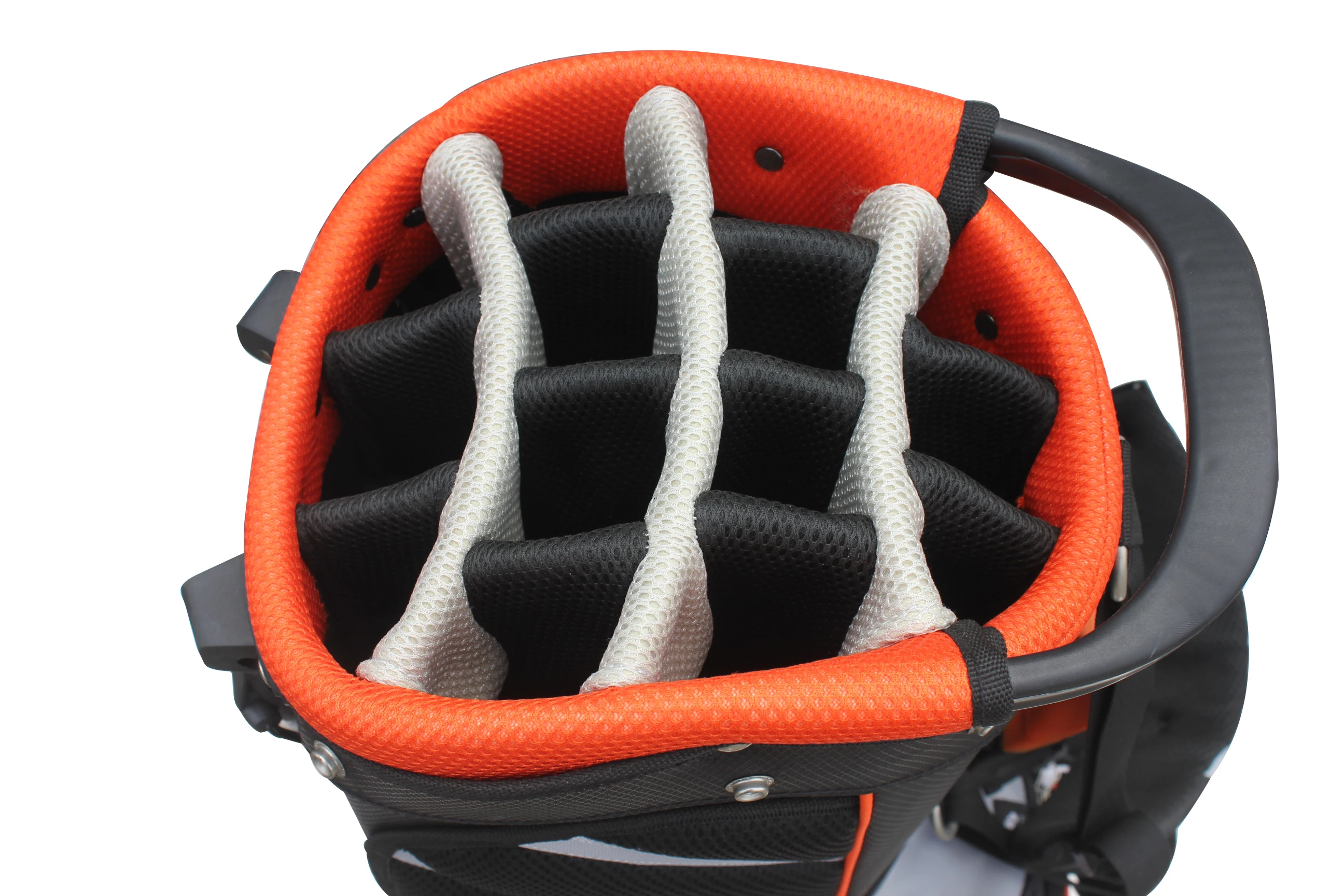 2022 latest style factory direct sales customized nylon golf ball bags for men golf pouch stand bag with 14 dividers