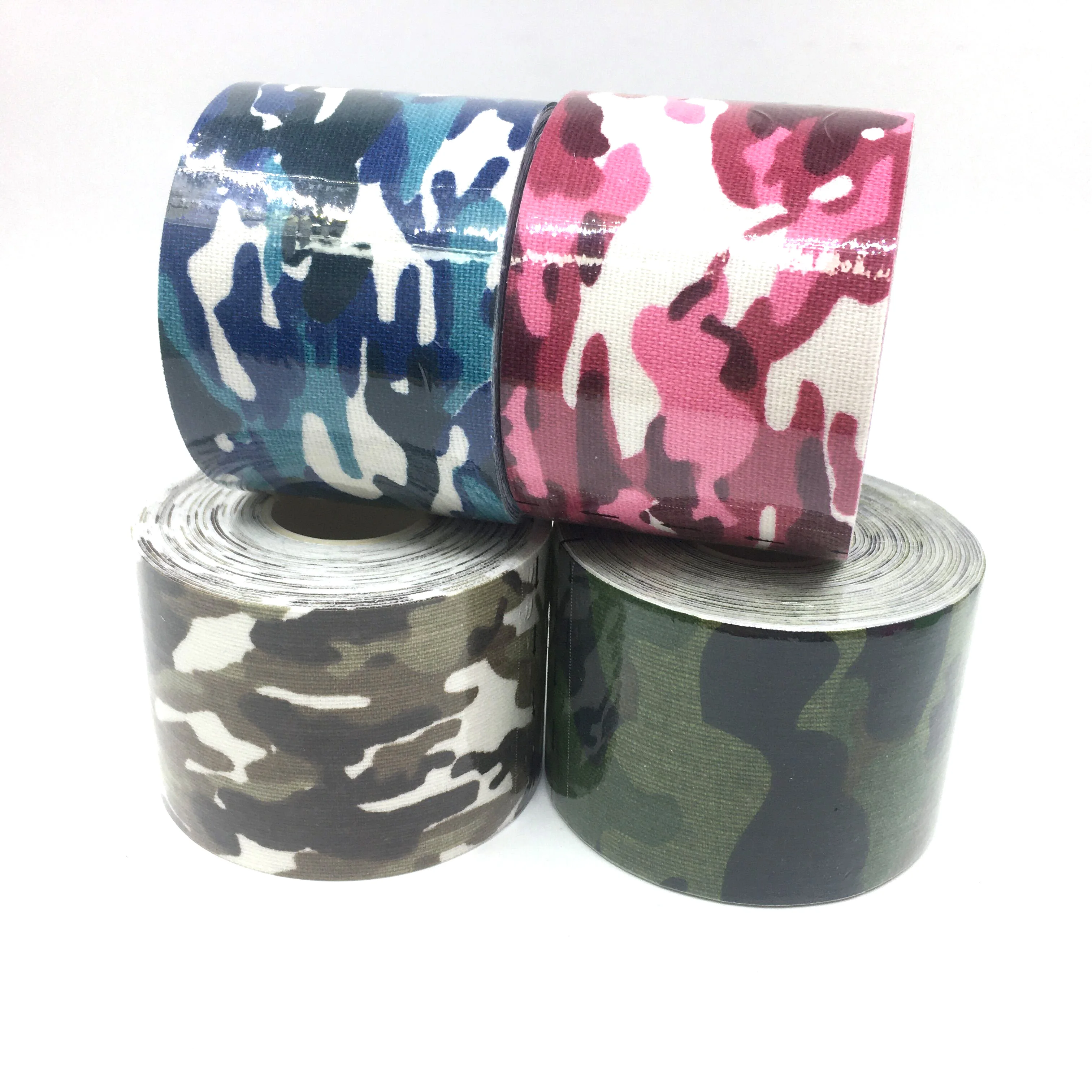 Sport Elastic Muscle Tape Printed Camouflage Pattern Cotton Fabric Kinesiology Tape 2inch Width Custom Logo & Free Sample
