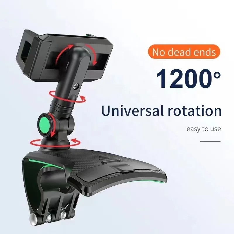 Upgrade Anti-Slip Design 360 Degrees Rotation Adjustable Visor Phone Car Holder Dashboard Mount