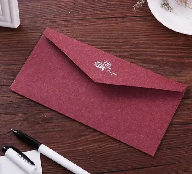 Hot Stamping Envelope Gold Logo Paper Envelopes for Wedding Festival Gifts